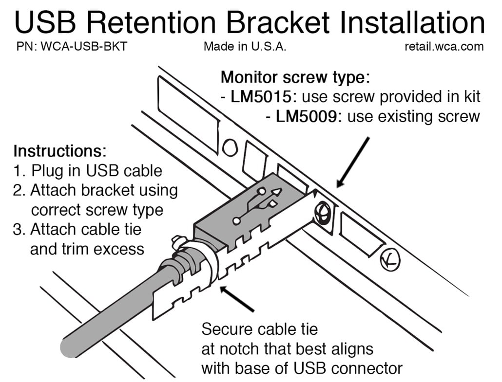 Reduce POS time with a USB Retention Bracket Installation
